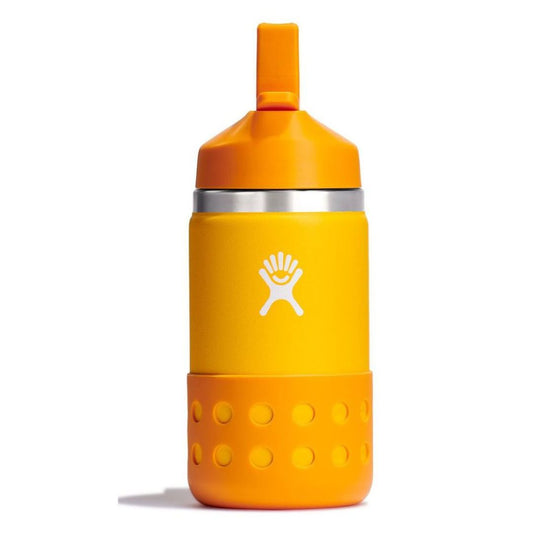 Hydro Flask Canary Wide Mouth Kids Bottle yellow With Straw Lid - 12 Oz