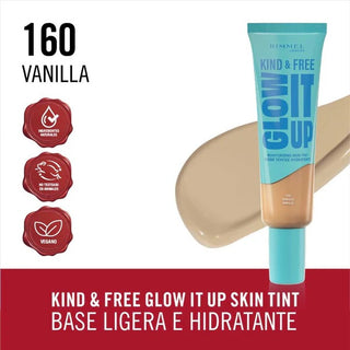 Rimmel London  Kind & Free Liquid foundation 30Ml Moisturizing Vanilla 160