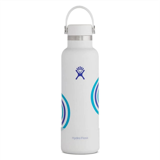 Hydro FLask Standard Mouth With Flex Cap & Boot - Whitecap - 21 Oz