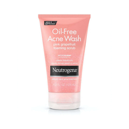 Neutrogena Oil-Free Acne Wash Pink Grapefruit Foaming Scrub - 124 ml - Shopaholic