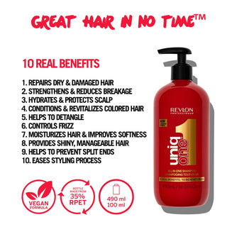 UniqONE™ DUO-PACK All-in-One Leave-In Hair Treatment Classic Fragrance 150ml + Shampoo 230ml