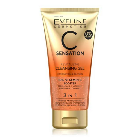 Eveline C Sensation Cleansing Gel 10% Vitamin C 3in 1 - 150ml