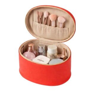 Macy's Beauty Red Luxe Makeup Bag