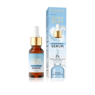 Eveline Super Duet Concentrated Moisturizing Serum with 2% Hyaluronic Acid And D-Panthenol Complex 18 ml