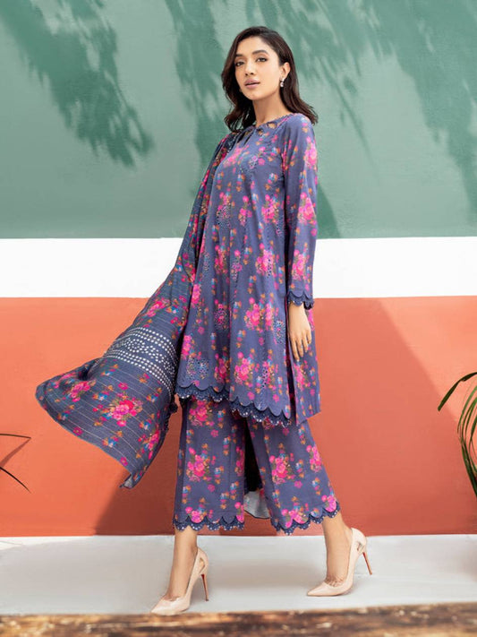 Charizma 3-Pc Unstitched Embroidered Khaddar With Wool Shawl - ANW-09