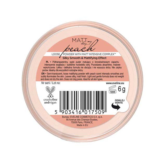 Eveline Cosmetics Matt My Day Loose Powder - Peach