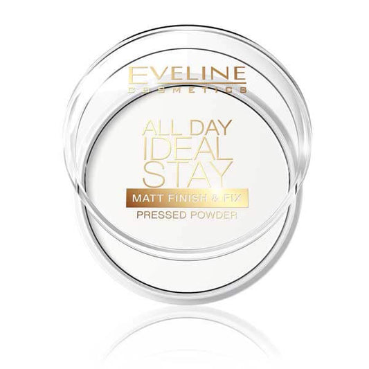 Eveline Cosmetics All Day Ideal Stay Matt Fiinish & Fix Pressed Powder - 60