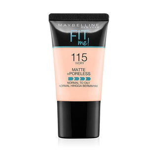 Maybelline New York Fit Me Matte + Poreless Liquid Foundation 18ml  - 115 Ivory