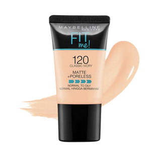 Maybelline New York Fit Me Matte + Poreless Liquid Foundation  18ml -  120 Classic Ivory