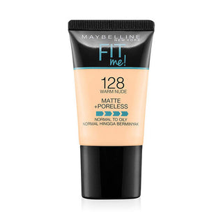 Maybelline New York Fit Me Matte + Poreless Liquid Foundation 18ml - 128 Warm Nude