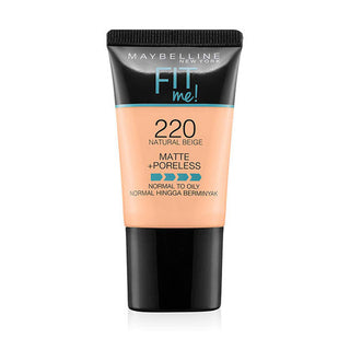 Maybelline New York Fit Me Matte + Poreless Liquid Foundation - 220 Natural Beige 18ml