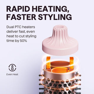 WavyTalk Heated Round Brush For Blowout Boost