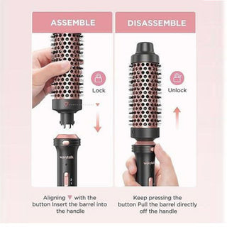 WavyTalk Heated Round Brush For Blowout Boost