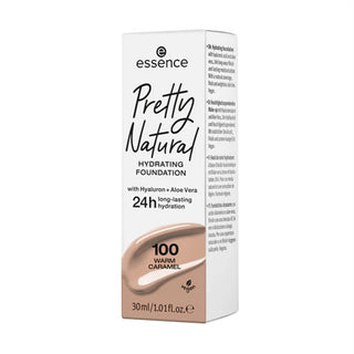 Essence Pretty Natural Hydrating Foundation - 100 Warm Caramel