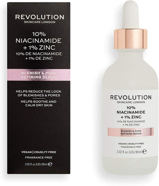 Makeup Revolution Skincare 10% Niacinamide + 1% Zinc Blemish & Pore Refining Serum SUPER SIZED 60ml