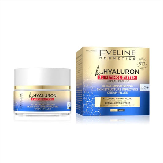 Eveline Cosmetics Bio Hyaluron 3 x Retinol System Day & Night Cream 40+