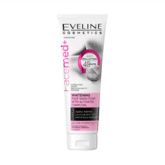 Eveline Cosmetics Facemed+ Whitening Face Wash Foam With Activated Charcoal 3 In 1