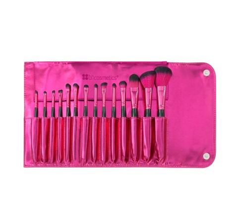 BH Cosmetics  Metallic Pink -14 Piece Brush Set - Shopaholic