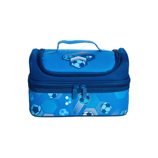 Smiggle Lunch Box Double Deck Dejavu PT2 - Mid Blue