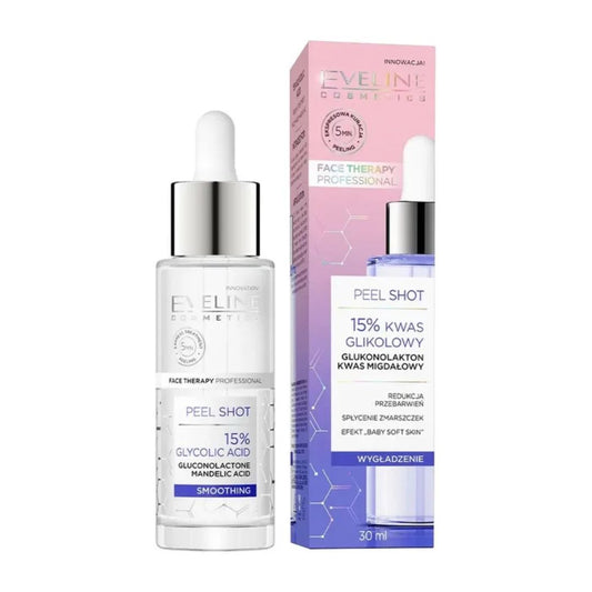 Eveline Face Therapy Peel Shot Smoothing Treatment 15% Glycolic Acid - 30ml