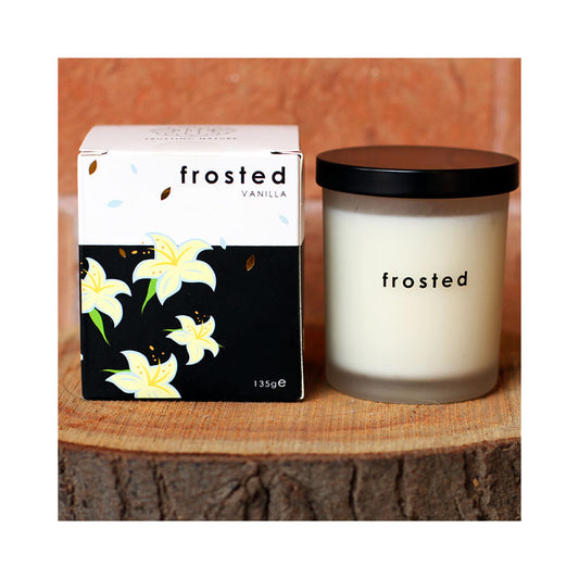Aura Crafts Frosted Candle - Vanilla Scented