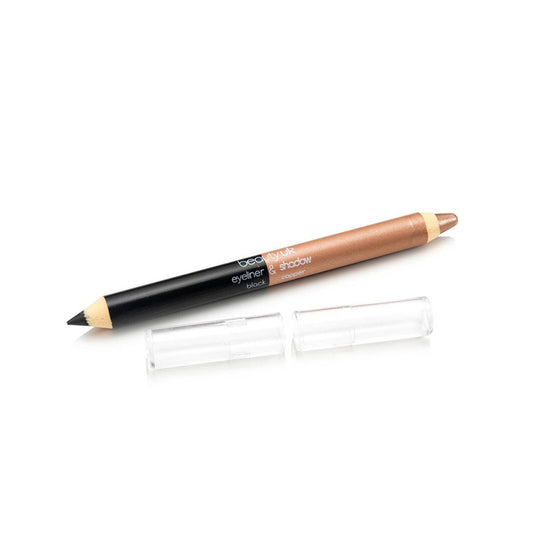 Beauty UK Double Ended Eyeshadow Pencil - Black/Copper