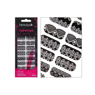 Beauty UK Nail Sticker - 06 Lace Noir