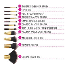 BH Cosmetics  11 pc Pink - A-Dot Brush Set - Shopaholic