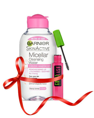 Garnier Micellar Water 125ml & Great Lash Mascara Bye Bye Panda Eyes Bundle