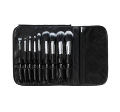 BH Cosmetics  Dual Fiber - 9 Piece Brush Set with Black Brush Roll - Shopaholic