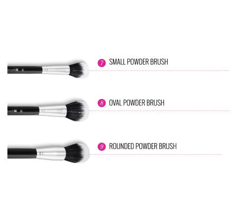 BH Cosmetics  Dual Fiber - 9 Piece Brush Set with Black Brush Roll - Shopaholic