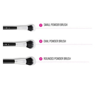 BH Cosmetics  Dual Fiber - 9 Piece Brush Set with Black Brush Roll - Shopaholic