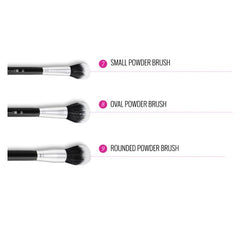 BH Cosmetics  Dual Fiber - 9 Piece Brush Set with Black Brush Roll - Shopaholic