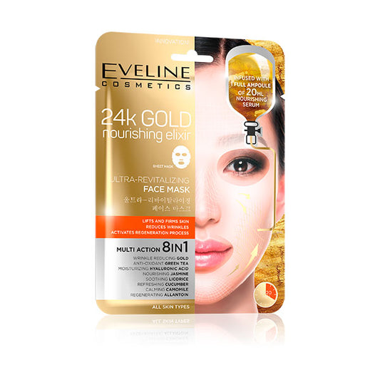 Eveline Cosmetics 24k Gold Nourishing Elixir Ultra-Revitalizing Face Mask