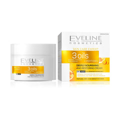 Eveline Cosmetics 3 Oil Deeply Nourishing And Restoring Day & Night Cream