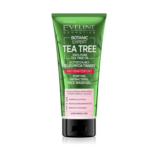 Eveline Cosmetics Botanic Expert 100% Tea Tree Oil Purifying Anti bacterial Face Wash Gel