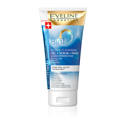 Eveline Cosmetics FaceMed+ 8-in-1 Deep Cleansing Active Gel - 150ml