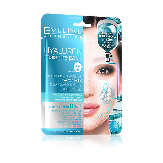Eveline Cosmetics Hyaluron Moisture Pack Ultra Moisturising Face Mask