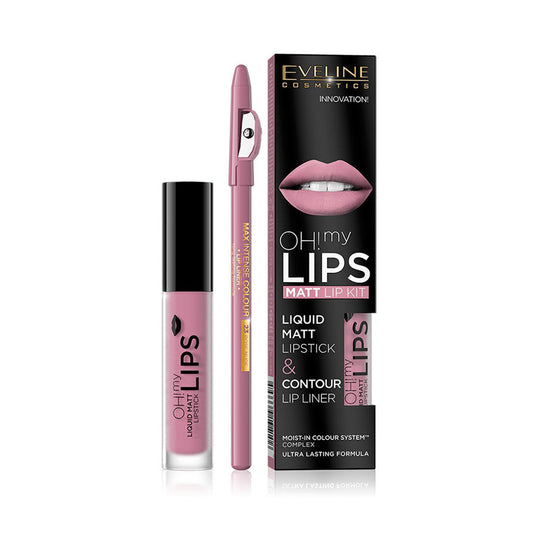 Eveline Cosmetics  OH! My Lips Matt Lip Kit - 03 Rose Nude