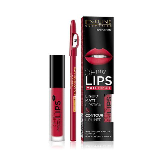Eveline Cosmetics  OH! My Lips Matt Lip Kit - 05 Red Passion