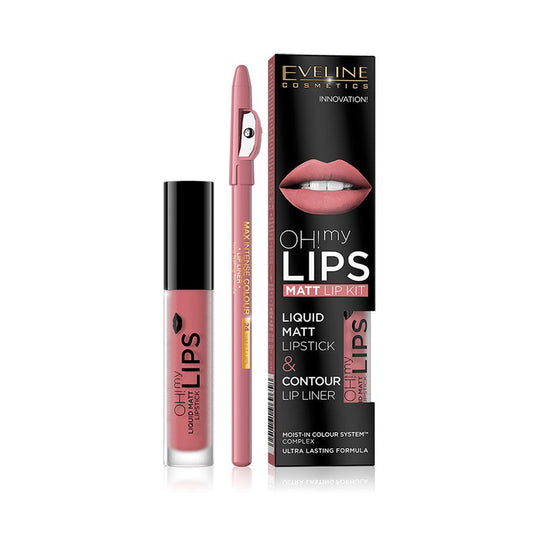 Eveline Cosmetics  OH! My Lips Matt Lip Kit - 07 Baby Nude