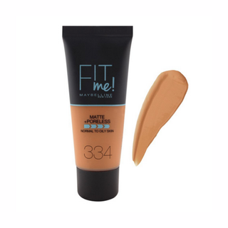 Maybelline New York Fit Me Matte & Poreless Foundation, 334 Warm Tan