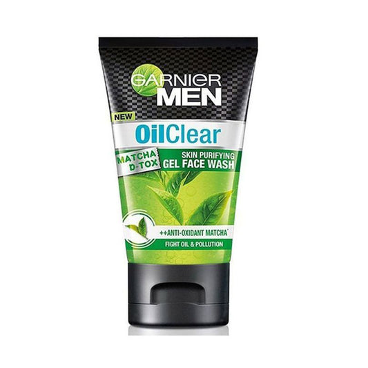 Garnier Men Oil Clear Matcha D-Tox Skin Purifying Gel Face Wash 50g