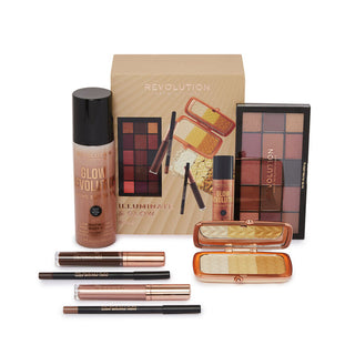 Makeup Revolution Illuminate & Glow Gold Set