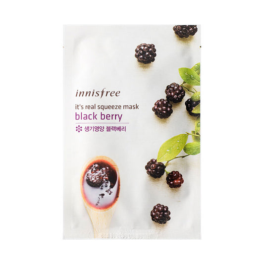 innisfree  It’s Real Squeeze Mask - Black Berry 1 Sheet