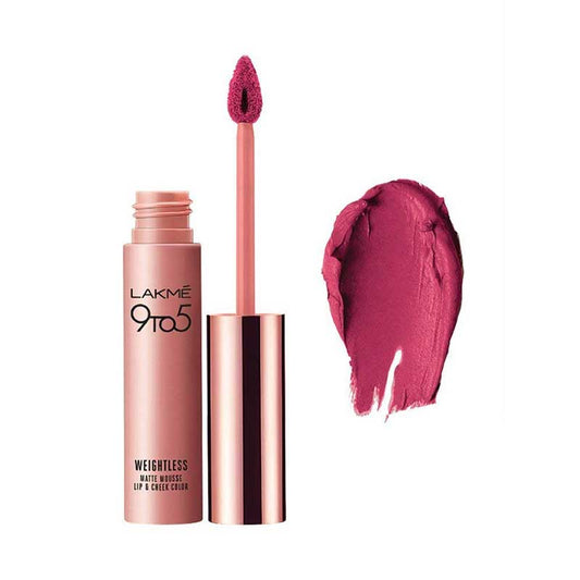 LAKME 9 to 5 Mousse Lip and Cheek Color - Fuchsia Sude