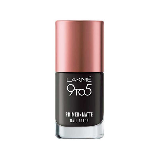 LAKME 9 to 5 Primer and Matte Nail Color - Charcoal