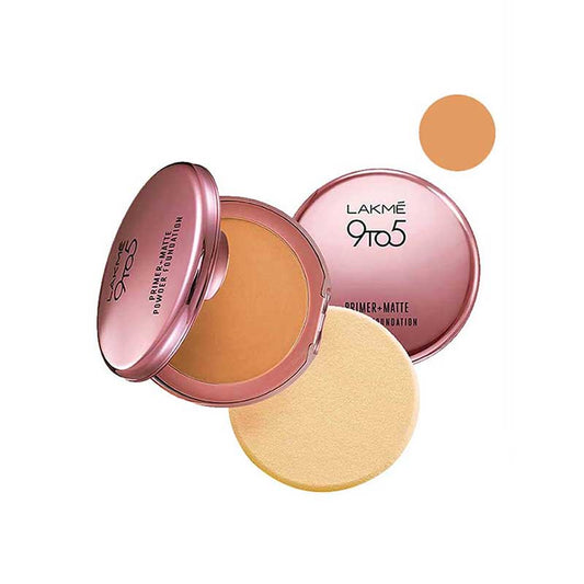 LAKME 9 to 5 Primer with Matte Powder Foundation Compact - Honey Dew