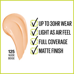 Maybelline New York SUPER STAY® Longwear Liquid Foundation - 125 Nude Beige