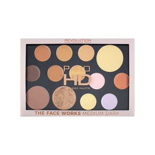 Makeup Revolution HD Palette - The Works Medium/Dark